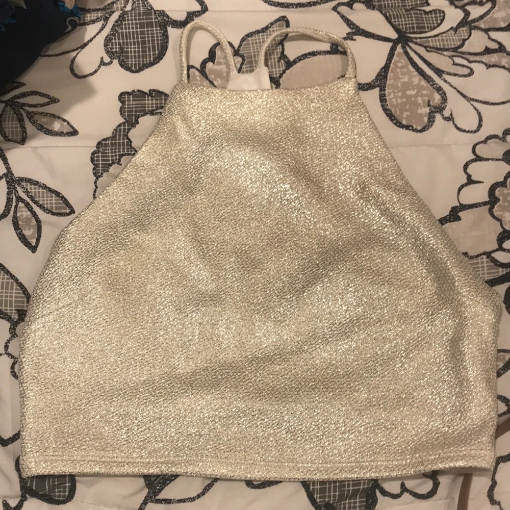 S Forever 21 Silver Crop Top